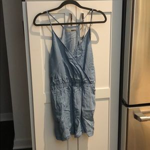 Jean Romper with Spaghetti Strap